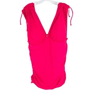Swimsuits For All Swimdress Bathing Suit One-Piece Pink Flattering Ruched NWOT